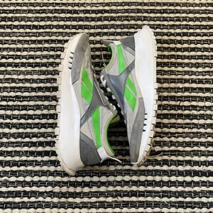 🌿Reebok Classic Mens Leather Legacy Pure Grey Lime Green FY8323  9
